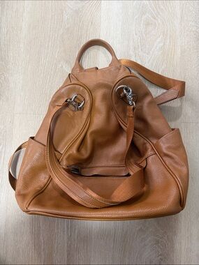 Everyday Convertible Tan Leather Backpack